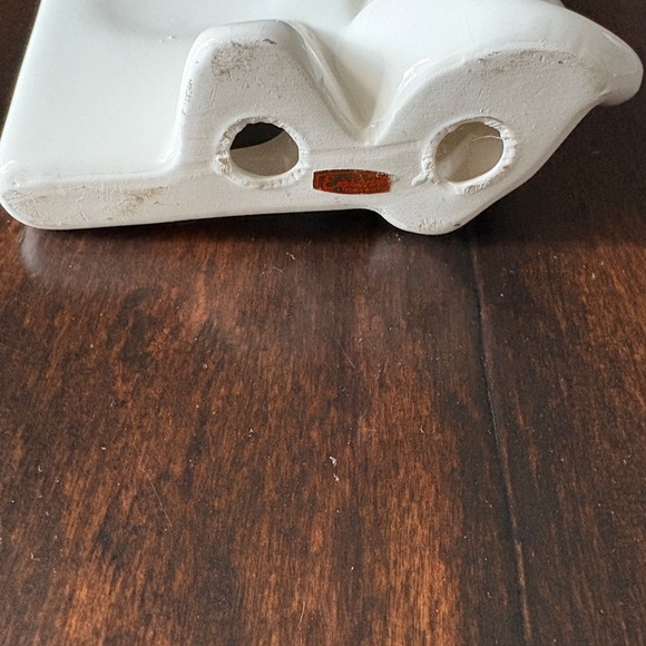 Porcelain White Cat Vintage Ceramic Picture Frame - Picture 3 of 4